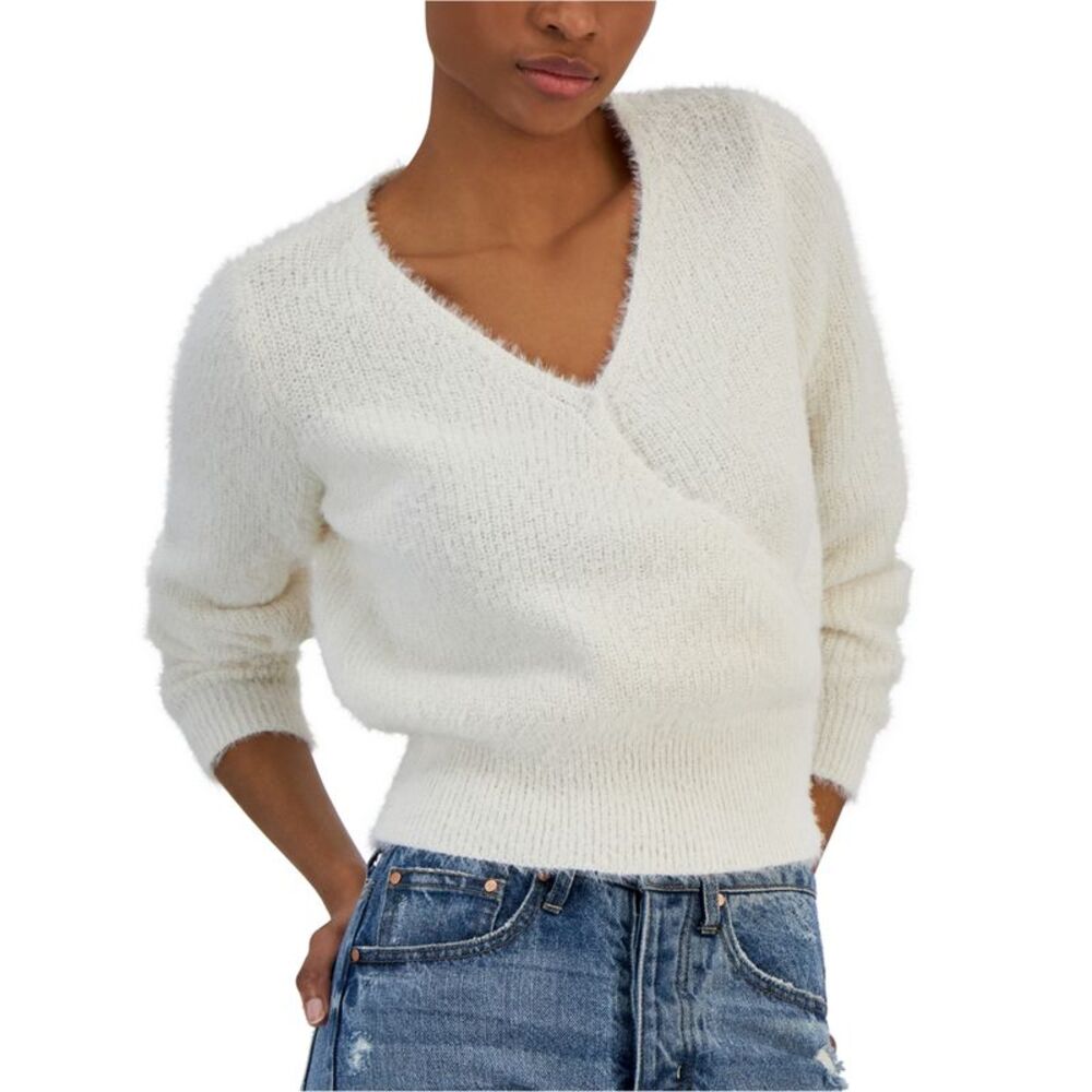 PLANET HEART Womens Juniors Wrap Knit Sweater, NWT